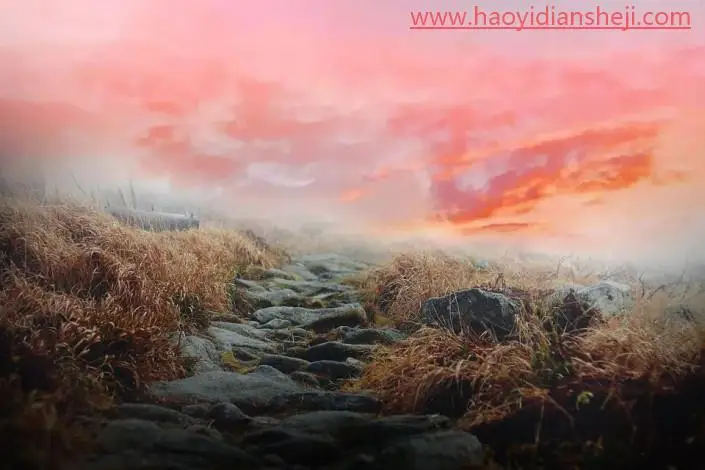 创意合成，合成森林里的苹果童话屋_www.haoyidiansheji.com