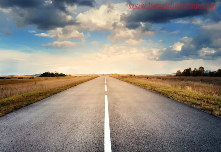 透视效果，模拟公路上透视文字的效果_www.haoyidiansheji.com