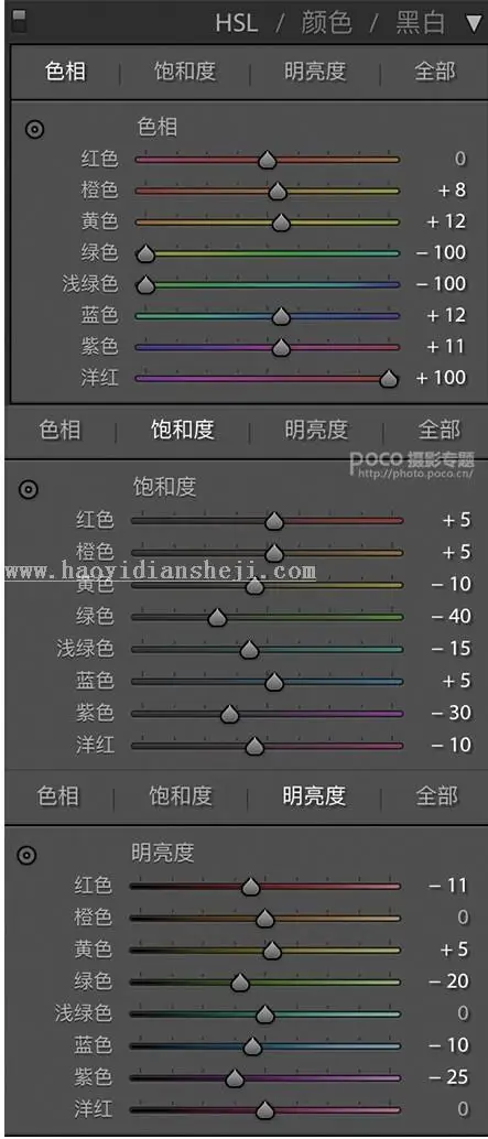 LR调色教程，通过LR给人像营造秋日的色调_www.haoyidiansheji.com