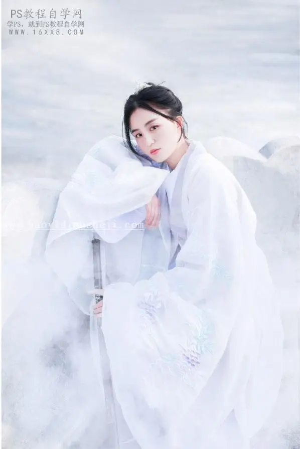烟雾效果，通过PS给人物营造美轮美奂的仙境效果_www.haoyidiansheji.com