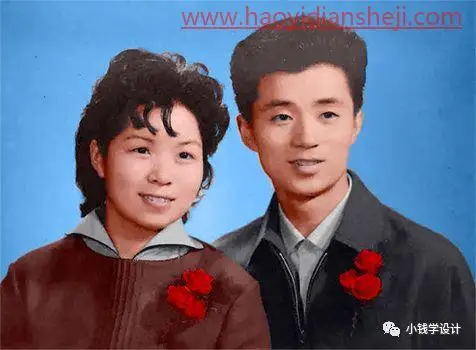 老照片，给黑白的老照片进行上色_www.haoyidiansheji.com