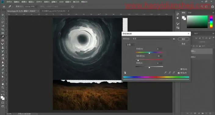 创意合成，制作一款科幻十足的月球之门创意海报_www.haoyidiansheji.com