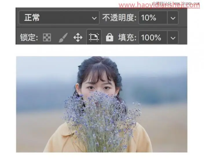 人像后期，把阴天拍摄的人像调出暖色效果_www.haoyidiansheji.com
