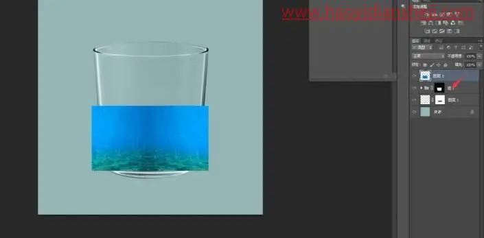 奇幻合成，制作一副奇妙的玻璃杯里的海洋世界画面_www.haoyidiansheji.com