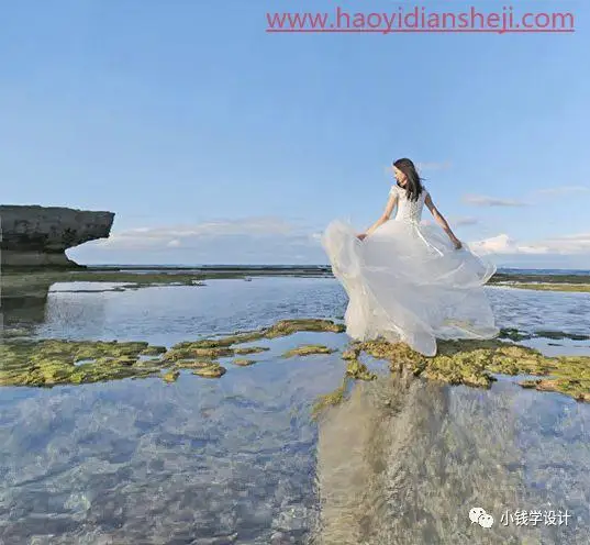 内容识别，在PS中拉伸变形图片但不影响人物的原状_www.haoyidiansheji.com