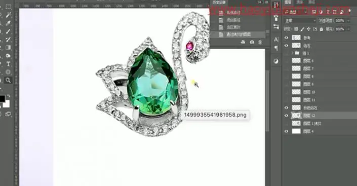 产品修图，给戒指进行精细修图_www.haoyidiansheji.com