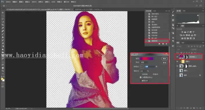 海报设计，亲手给大幂幂做一副波尔卡圆点效果海报_www.haoyidiansheji.com
