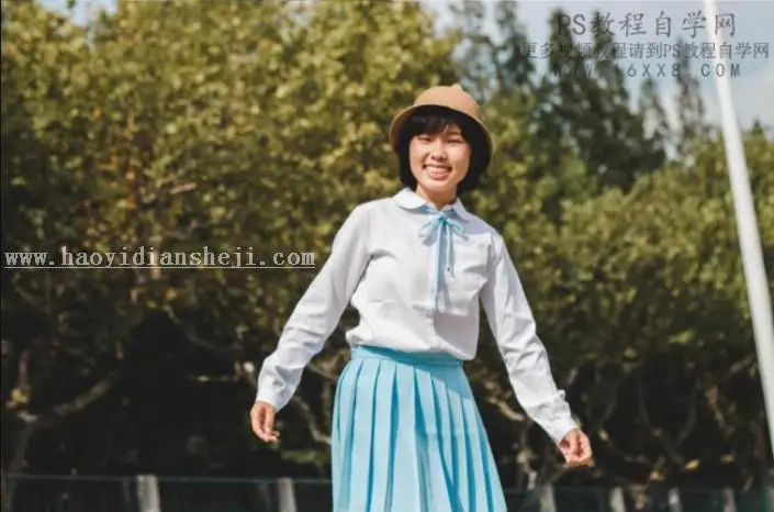 日系色，用LR和PS调出室外人像日系色调_www.haoyidiansheji.com