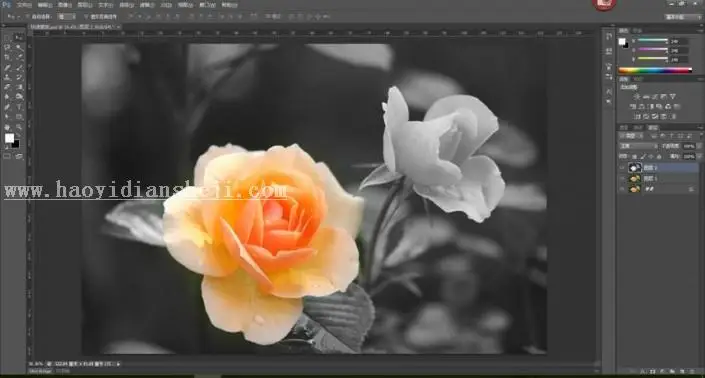 蒙版教程，通过PS的蒙版给图片进行快速的调整_www.haoyidiansheji.com