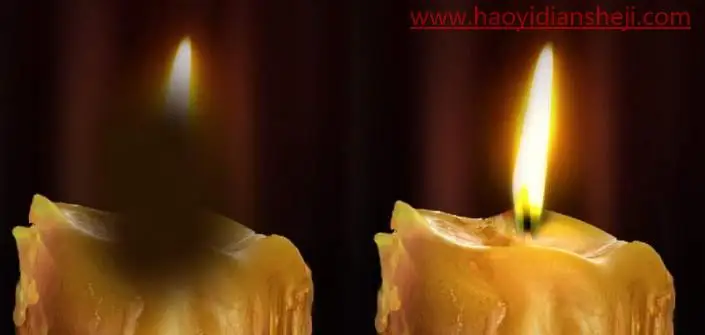 恶搞合成，通过PS设计一幅创意蜡烛人的造型_www.haoyidiansheji.com