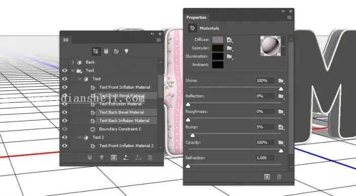 3D功能，通过PS的3D功能制作沙发上的靠枕_www.haoyidiansheji.com