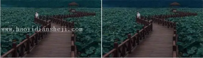 青色调，通过PS调出古风蓝青暗调_www.haoyidiansheji.com
