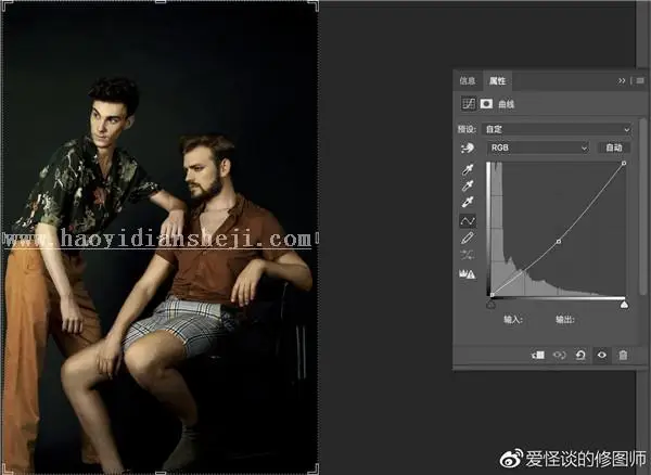 油画效果，用PS制作欧美人物油画效果_www.haoyidiansheji.com