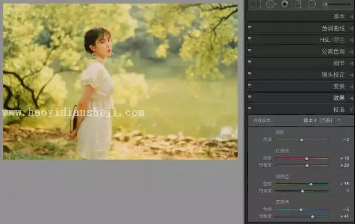 暖色调，用LR调出外景人像洛丽塔风格_www.haoyidiansheji.com