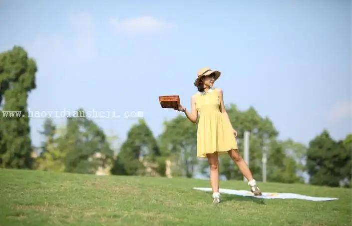 小清新，通过PS调出室外人像暖色调_www.haoyidiansheji.com