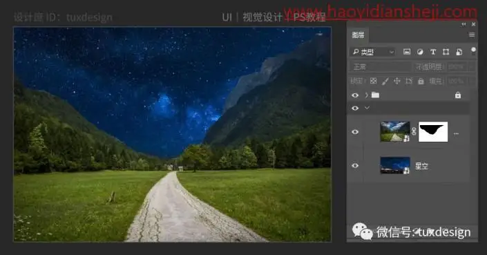 梦幻合成，在PS中创建一个在夜色中跑步的健身者_www.haoyidiansheji.com