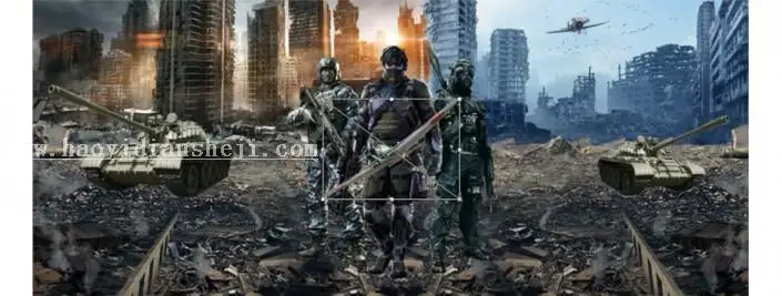 海报制作，用PS制作热血游戏战争海报_www.haoyidiansheji.com