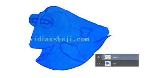 鼠绘卡通，鼠绘好莱坞动画Dory实例_www.haoyidiansheji.com