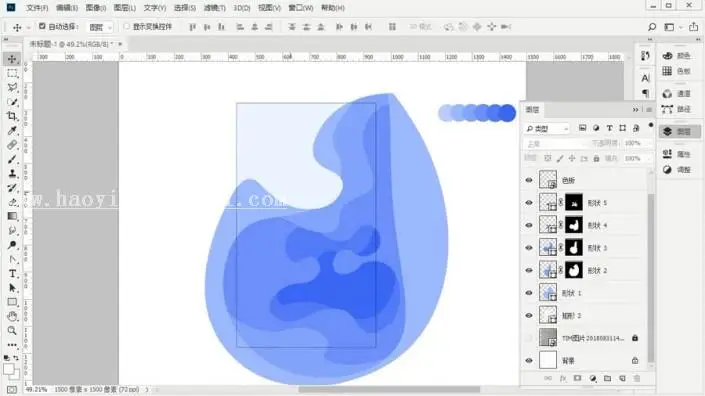 图案制作，通过渐变工具了解阶梯渐变_www.haoyidiansheji.com