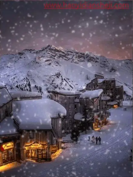 雪景效果，制作唯美的下雪效果照片_www.haoyidiansheji.com