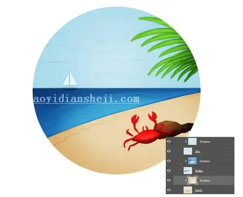 翻译教程，给手绘画调色变换场景教程_www.haoyidiansheji.com