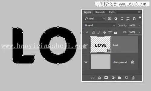 金属字，设计银色金属质感艺术纹理字教程_www.haoyidiansheji.com