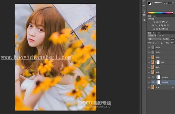暖色调，调雨天暖色照片后期实例_www.haoyidiansheji.com