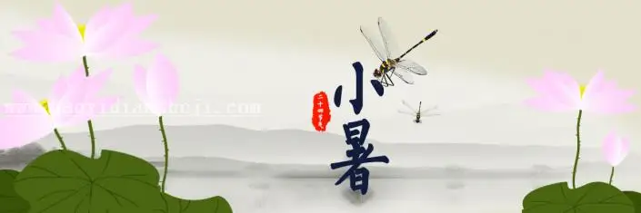 海报设计，小暑节日海报制作_www.haoyidiansheji.com