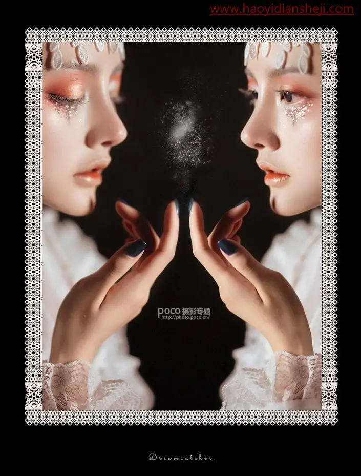 唯美效果，通过PS制作一款梦幻女生头像照片_www.haoyidiansheji.com