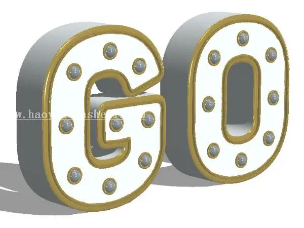 3D功能，用PS中的3D功能制作金属材质的文字_www.haoyidiansheji.com