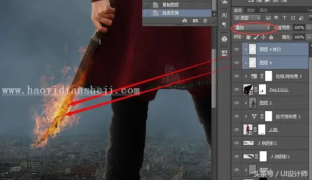 场景合成，用PS合成《神奇女侠》般的海报场景_www.haoyidiansheji.com