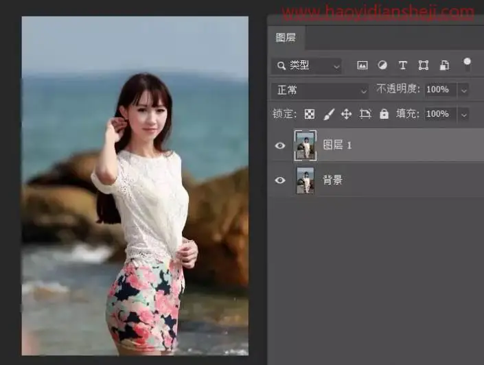 缩放技巧，用好内容识别使人物不变形_www.haoyidiansheji.com