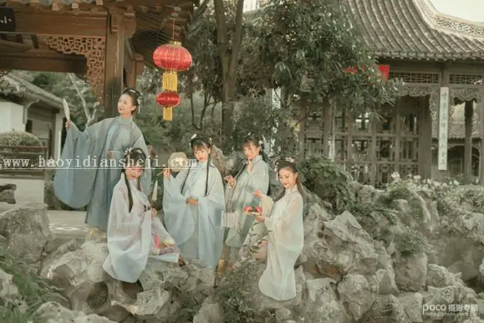 古风照片，通过PS制作古意画卷般风格的古装人像_www.haoyidiansheji.com