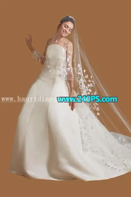 抠婚纱，通过PS把婚纱照片从复杂的背景中抠出来_www.haoyidiansheji.com