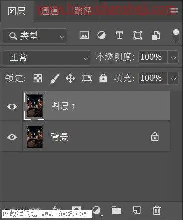 夜景效果，用PS给旅游拍摄的古城老街修出冷色调的照片_www.haoyidiansheji.com