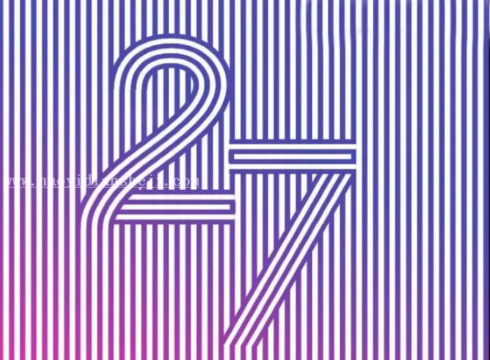 海报制作，用PS制作一幅线性数字海报_www.haoyidiansheji.com