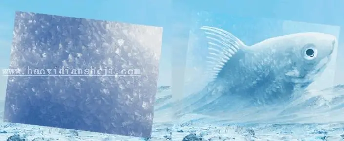 冰雪效果，在PS中合成一个超现实感觉的冰块鱼_www.haoyidiansheji.com
