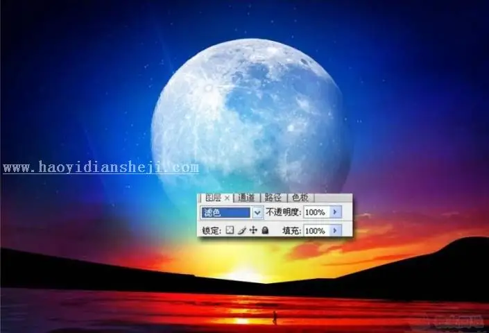 场景合成，用PS合成一个梦幻精灵壁纸图案_www.haoyidiansheji.com