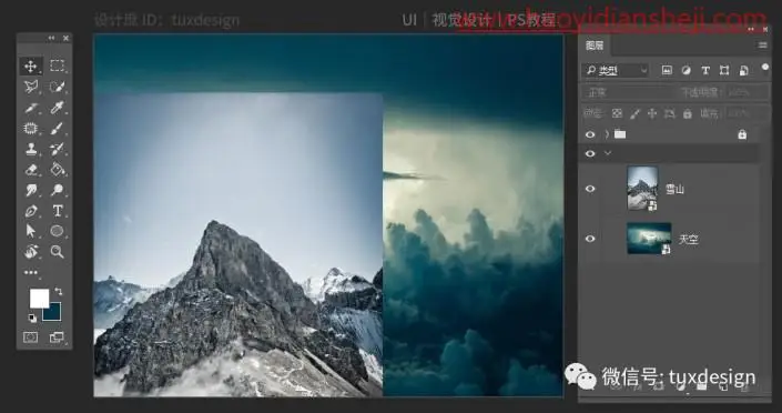 创意合成，创作一幅悬浮在空中的宛若仙境的小岛屿_www.haoyidiansheji.com