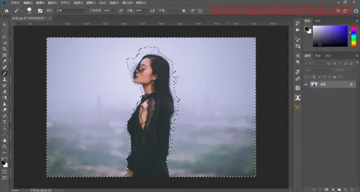 抠图教程，复杂轮廓人物的抠图实例教程_www.haoyidiansheji.com