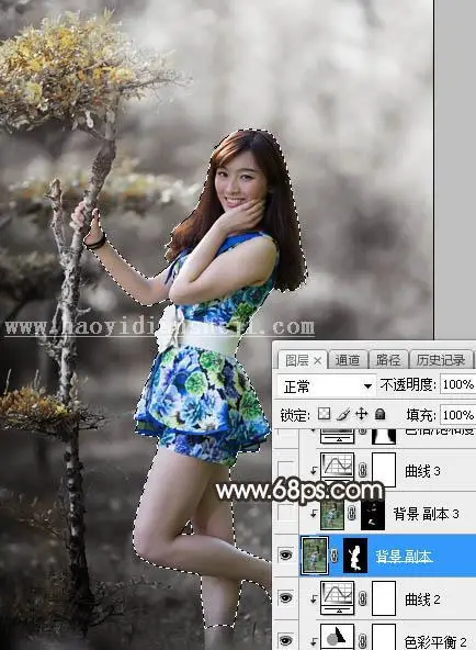 棕色调，调出暗调棕色效果照片教程_www.haoyidiansheji.com