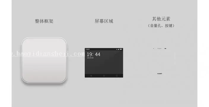 手机图标，用PS绘制华为手机图标_www.haoyidiansheji.com