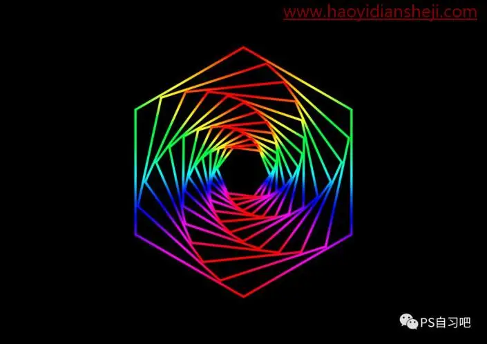 图案制作，在PS中制作不断循环的抽象几何图形_www.haoyidiansheji.com