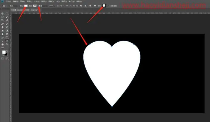 心形图案，制作一颗绚丽的流线心形_www.haoyidiansheji.com