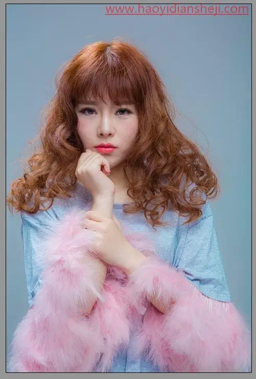彩妆教程，在PS里打造打造甜美粉嫩少女写真照片后期_www.haoyidiansheji.com
