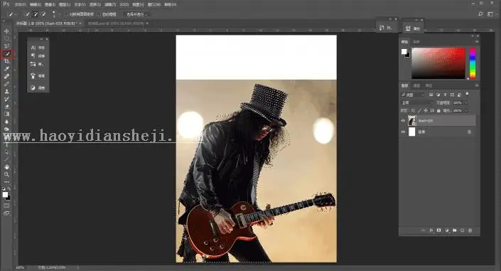 海报制作，用PS制作一张文字透视海报_www.haoyidiansheji.com