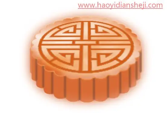 转手绘，手把手教你制作一款逼真的中秋月饼_www.haoyidiansheji.com