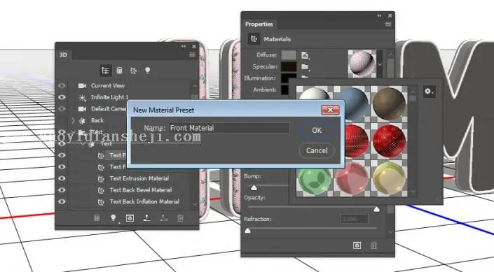 3D功能，通过PS的3D功能制作沙发上的靠枕_www.haoyidiansheji.com