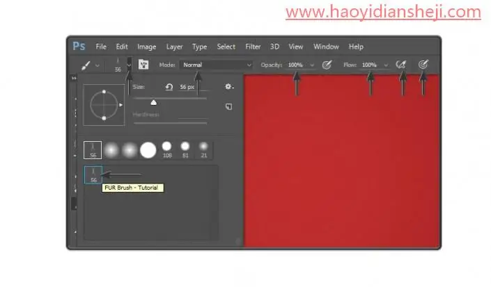 文字效果，通过PS创建一种毛绒绒的文字预设_www.haoyidiansheji.com