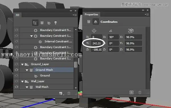 3D字体，通过PS制作红色积木立体文字图片_www.haoyidiansheji.com